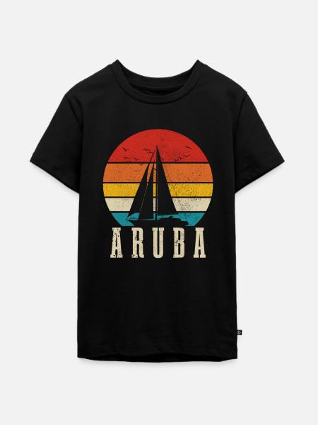 Aruba - Teenager Premium Bio T-Shirt - Schwarz