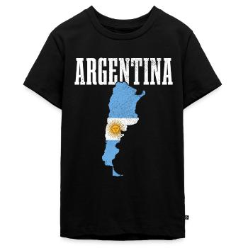 Argentine Argentina - T-shirt Premium bio Ado - noir - Devant - AI Model Teenager Male light (155cm)