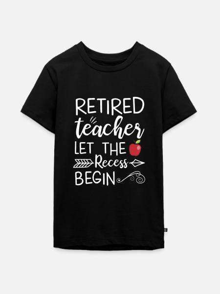 Lehrer Rente - Teenager Premium Bio T-Shirt - Schwarz