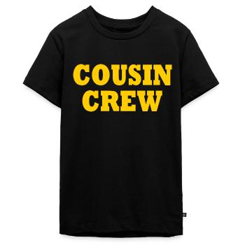 cousin crew - Teenager Premium Bio T-Shirt - Schwarz - Vorne - AI Model Teenager Male light (155cm)