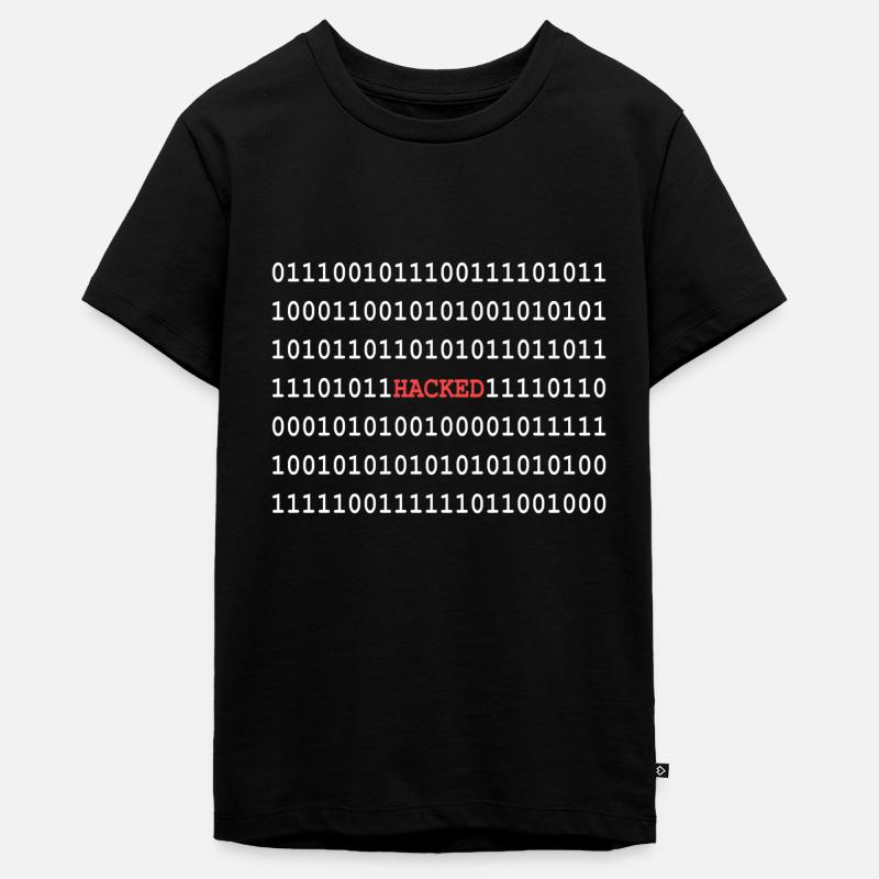 Pirate de code binaire - T-shirt Premium bio Ado - noir