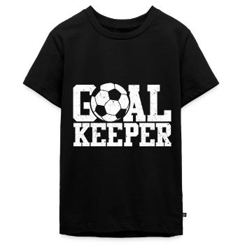 Fussball - Torwart - Teenager Premium Bio T-Shirt - Schwarz - Vorne - AI Model Teenager Male light (155cm)
