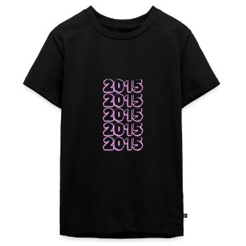 2015 - T-shirt Premium bio Ado - noir - Devant - AI Model Teenager Male light (155cm)