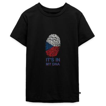 Tschechien DNA - Teenager Premium Bio T-Shirt - Schwarz - Vorne - AI Model Teenager Male light (155cm)