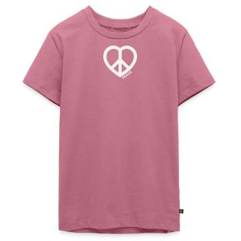 Symbole de la Paix du Cœur - T-shirt Premium bio Ado - mauve - Devant - AI Model Teenager Male light (155cm)