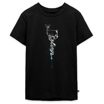Harry Potter Hirschkuh Patronus - Teenager Premium Bio T-Shirt - Schwarz - Vorne - AI Model Teenager Male light (155cm)