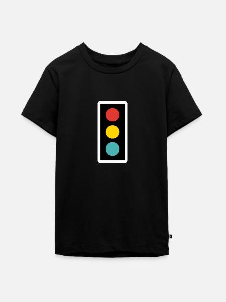 Kinder Ampel - Teenager Premium Bio T-Shirt - Schwarz
