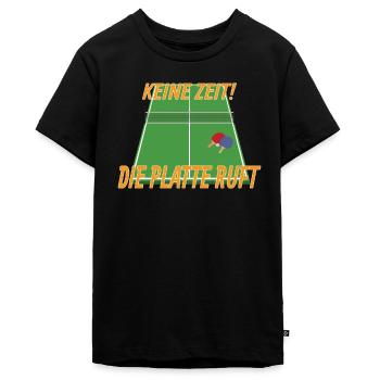 Tischtennis Zubehör Pingpong Motiv - Teenager Premium Bio T-Shirt - Schwarz - Vorne - AI Model Teenager Male light (155cm)