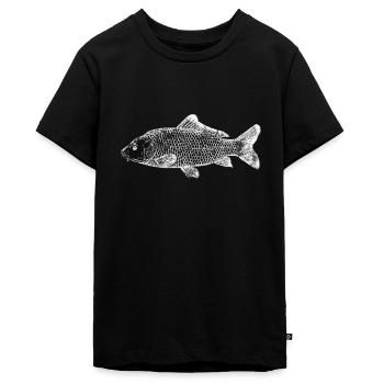 Fisch - Teenager Premium Bio T-Shirt - Schwarz - Vorne - AI Model Teenager Male light (155cm)