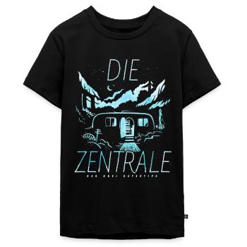 Die Drei ??? Die Zentrale - Teenager Premium Bio T-Shirt - Schwarz - Vorne - AI Model Teenager Male light (155cm)