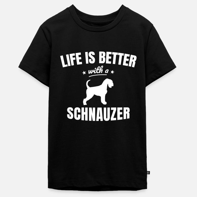 schnauzer - T-shirt Premium bio Ado - noir
