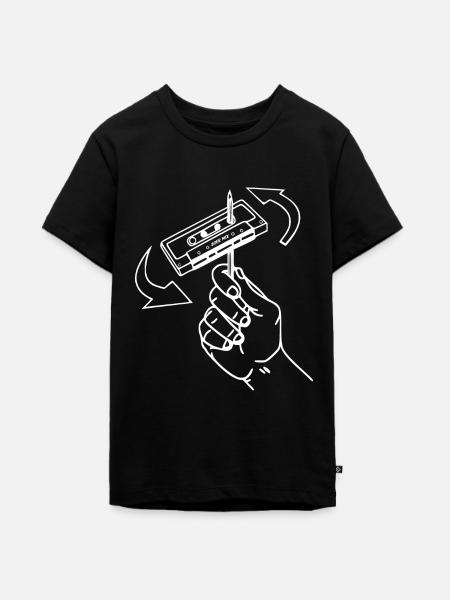 80s Audiocasette Retro - Teenager Premium Bio T-Shirt - Schwarz