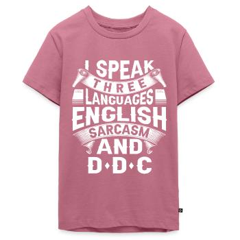 Bibliotheksassistent Bibliothek Assistent - Teenager Premium Bio T-Shirt - Mauve - Vorne - AI Model Teenager Male light (155cm)