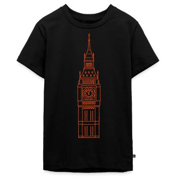 Big Ben London - Teenager Premium Organic T-Shirt - black - Front - AI Model Teenager Male light (155cm)
