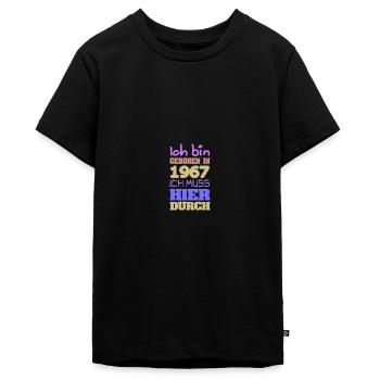 1967 - T-shirt Premium bio Ado - noir - Devant - AI Model Teenager Male light (155cm)
