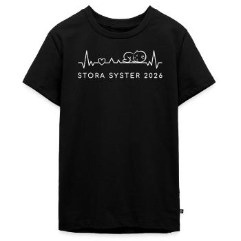 Grande Soeur 2026 Battement de cœur Suédois - T-shirt Premium bio Ado - noir - Devant - AI Model Teenager Male light (155cm)