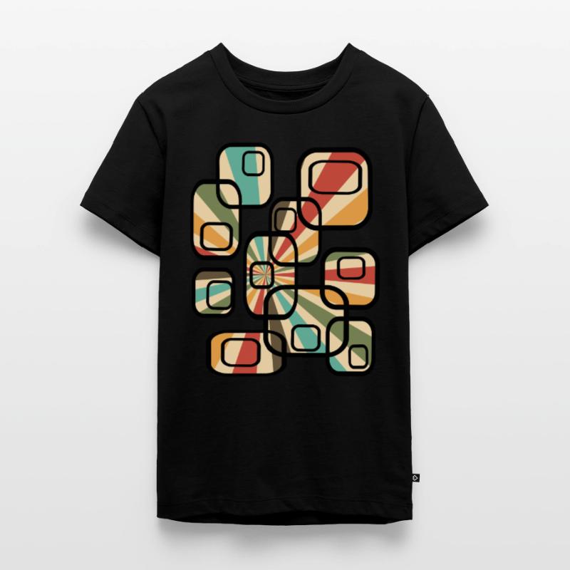 70s wallpaper pattern cuboid retro pattern Teenager Premium Organic T-Shirt