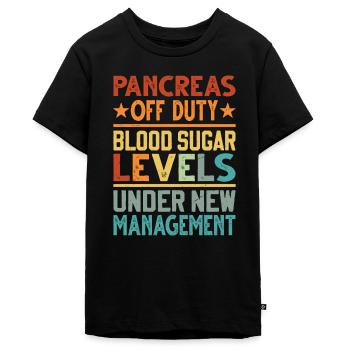 Alvleesklier buiten dienst - Tieners Premium Bio T-shirt - zwart - Voor - AI Model Teenager Male light (155cm)