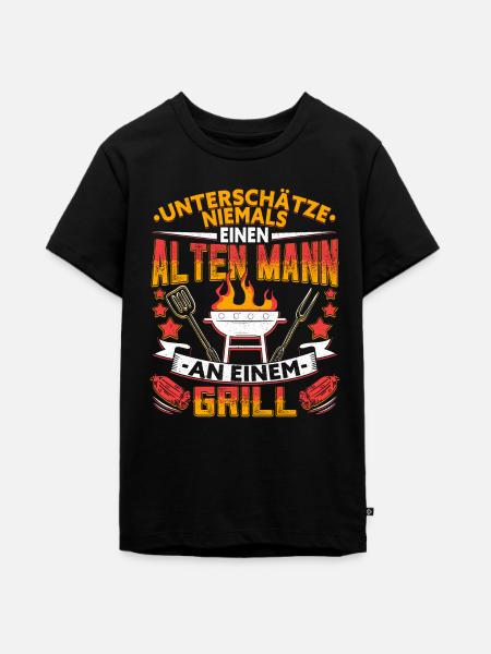 Griller Grillen lustig - Teenager Premium Bio T-Shirt - Schwarz