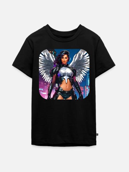 Cooler Cybergoth Engel - Teenager Premium Bio T-Shirt - Schwarz