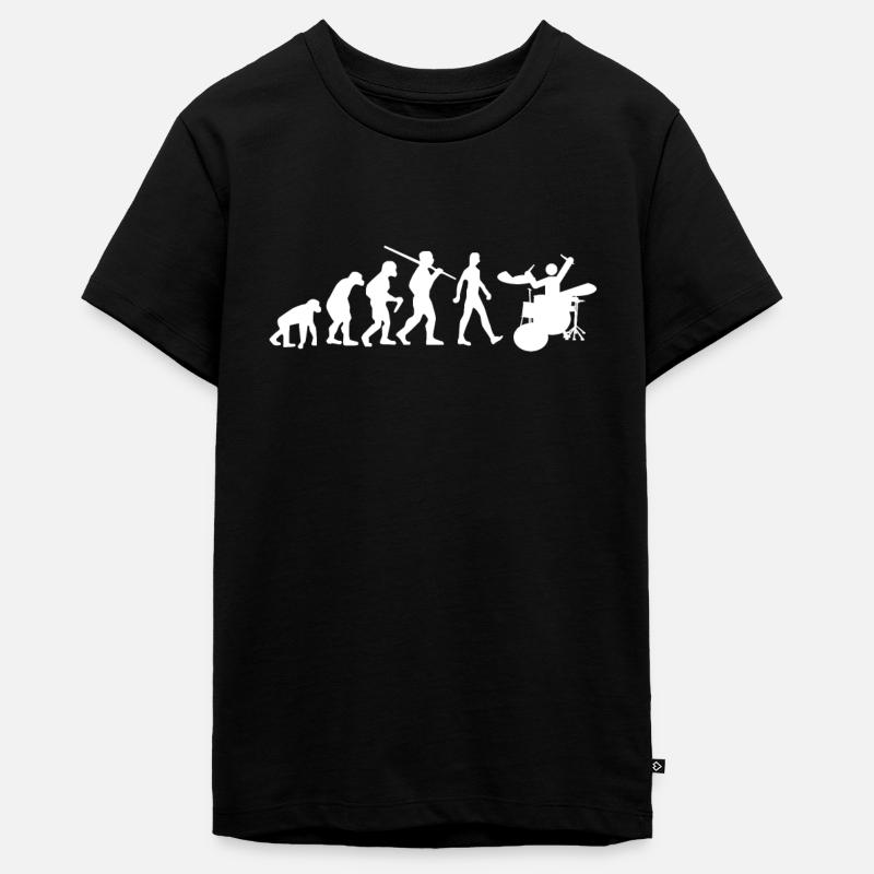 Batteur de batterie Evolution - T-shirt Premium bio Ado - noir