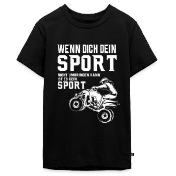Quad Spruch ATV Quad Offroad - Teenager Premium Bio T-Shirt - Schwarz - Vorne - AI Model Teenager Male light (155cm)