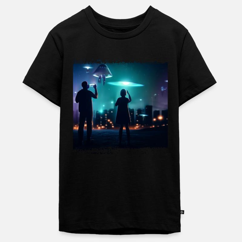 Observation d’OVNI - T-shirt Premium bio Ado - noir