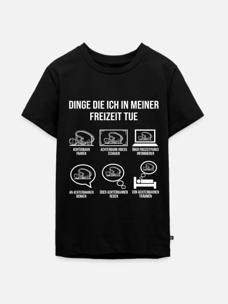 Achterbahn Freizeitpark Rollercoaster - Teenager Premium Bio T-Shirt - Schwarz
