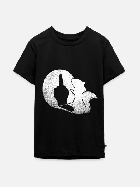 Squirrel Shadow - Teenager Premium Bio T-Shirt - Schwarz
