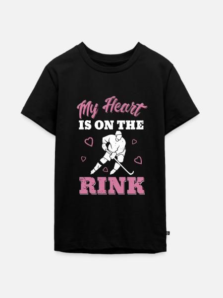 Ice hockey spieler - Teenager Premium Bio T-Shirt - Schwarz