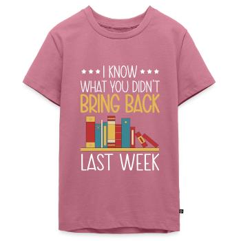 Bibliotheksassistent Bibliothek Assistent - Teenager Premium Bio T-Shirt - Mauve - Vorne - AI Model Teenager Male light (155cm)