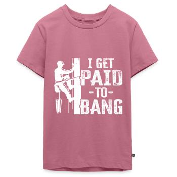 Steelworkers Construction Workers - Teenager Premium Organic T-Shirt - mauve - Front - AI Model Teenager Male light (155cm)