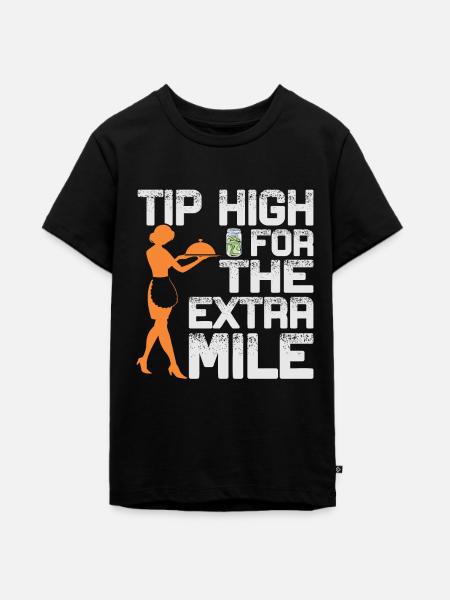 Lustige Kellnerin - Teenager Premium Bio T-Shirt - Schwarz