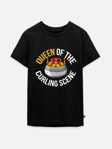 Curling Curler - Teenager Premium Bio T-Shirt - Schwarz