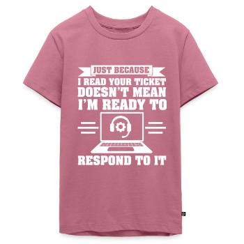 Tech Support - Teenager Premium Bio T-Shirt - Mauve - Vorne - AI Model Teenager Male light (155cm)