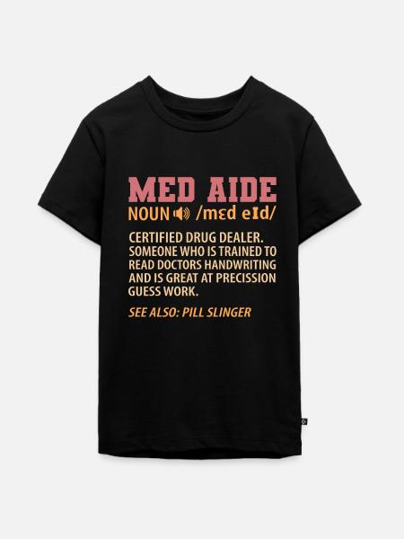 Medication Aide Med Aide - Teenager Premium Bio T-Shirt - Schwarz