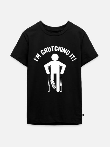 Funny Foot Surgery - Teenager Premium Bio T-Shirt - Schwarz