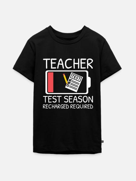 Testing Teacher Test Day - Teenager Premium Bio T-Shirt - Schwarz