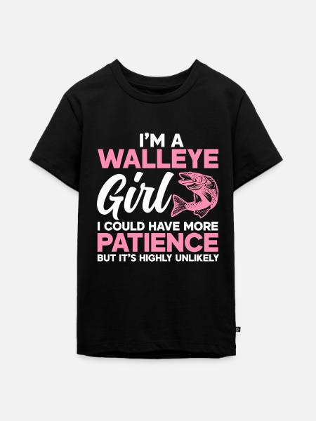Walleye Fishing - Teenager Premium Bio T-Shirt - Schwarz