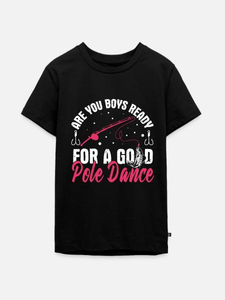 Fishing girl - Teenager Premium Bio T-Shirt - Schwarz