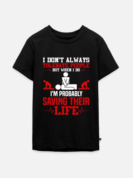 CPR Instructor - Teenager Premium Bio T-Shirt - Schwarz