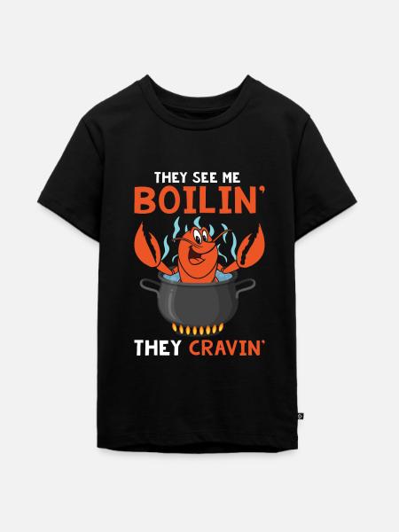 Crawfish Hot Tub - Teenager Premium Bio T-Shirt - Schwarz