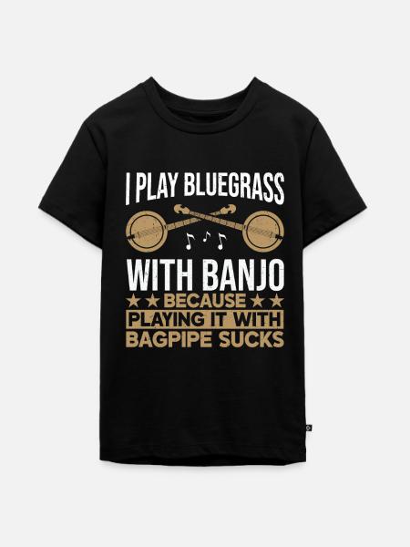 Bluegrass Banjo - Teenager Premium Bio T-Shirt - Schwarz