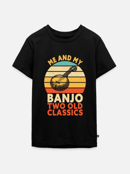 Bluegrass Banjo - Teenager Premium Bio T-Shirt - Schwarz