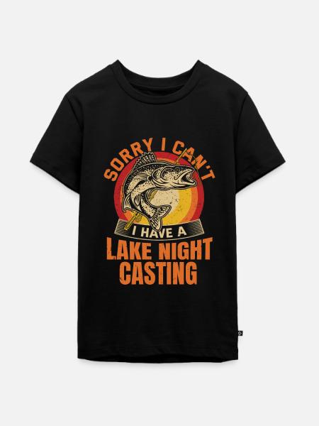 Walleye Fishing - Teenager Premium Bio T-Shirt - Schwarz