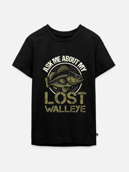 Walleye Fishing - Teenager Premium Bio T-Shirt - Schwarz