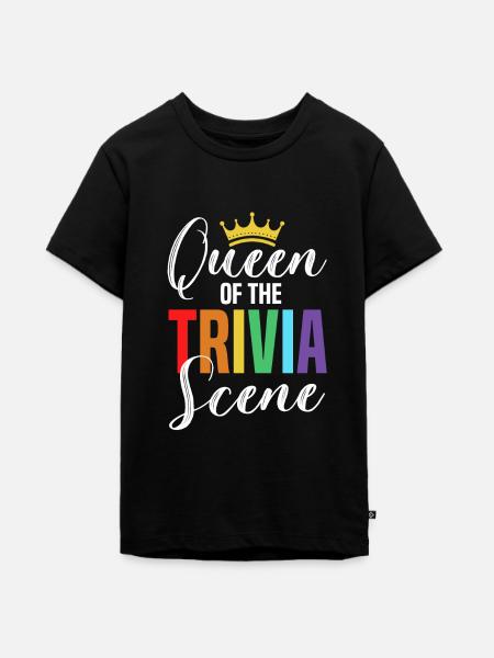 Trivia queen - Teenager Premium Bio T-Shirt - Schwarz