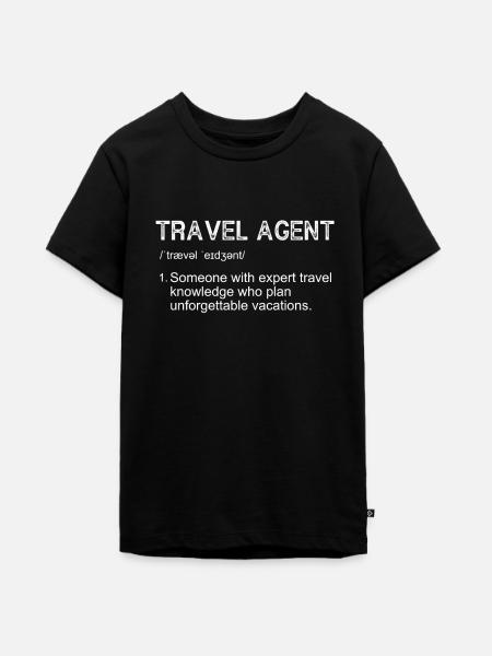 Travel Agent - Teenager Premium Bio T-Shirt - Schwarz