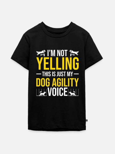 Canine Dog Agility - Teenager Premium Bio T-Shirt - Schwarz