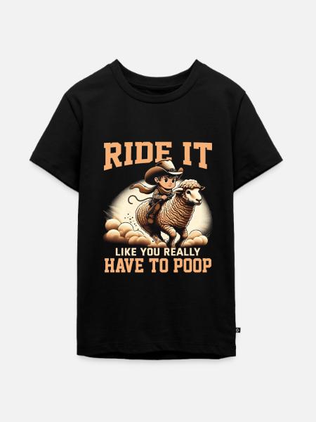 Mutton Buster - Teenager Premium Bio T-Shirt - Schwarz